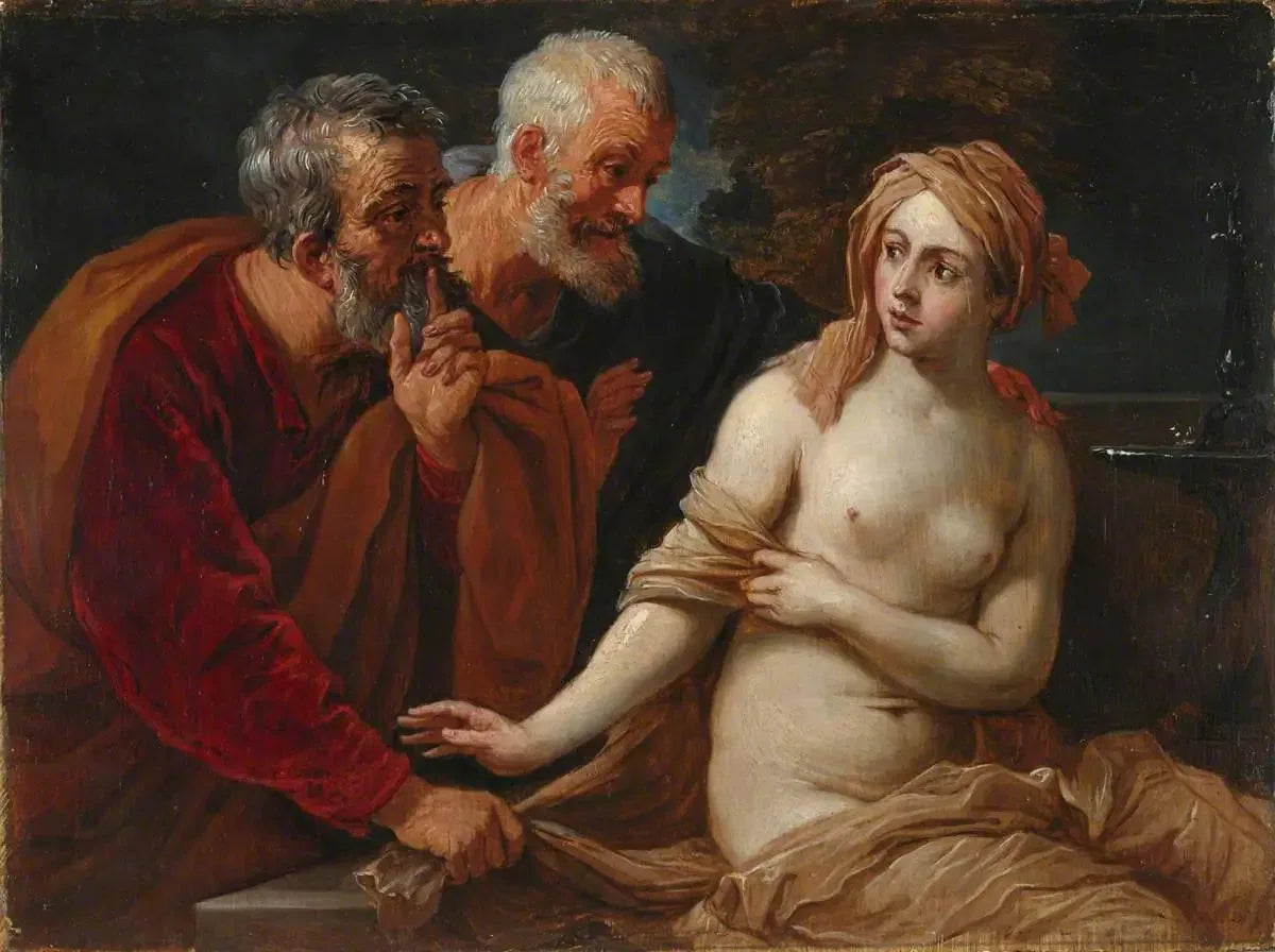 Suzanne et les vieillards (d'après Guido Reni) - David Teniers le Jeune image 1 copie peinte à la main à l’huile