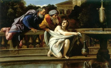 Suzanne et les vieillards - Domenichino image 1 copie peinte à la main à l’huile