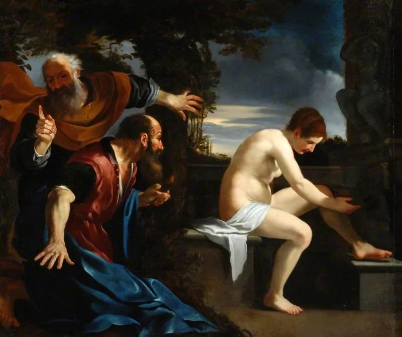Suzanne et les vieillards - Guercino image 1 reproduction artisanale de tableau