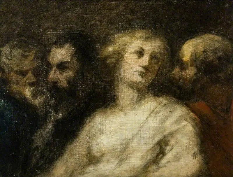 Suzanne et les vieillards - Honoré Daumier image 1 copie peinte à la main à l’huile