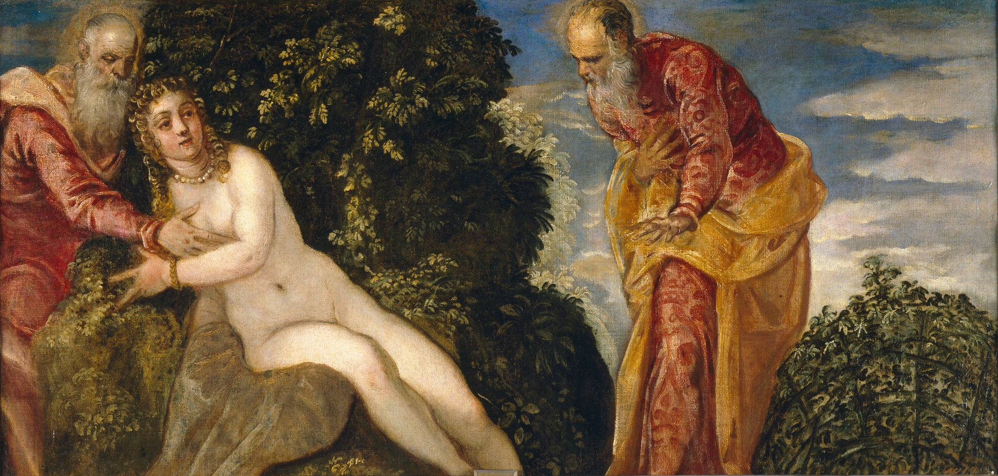 Suzanne et les vieillards - Jacopo Tintoretto image 1 copie peinte à la main à l’huile
