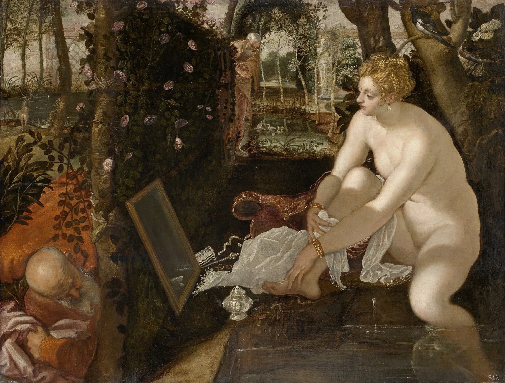 Suzanne et les Vieillards - Jacopo Tintoretto image 1 tableau peint à l’huile sur toile