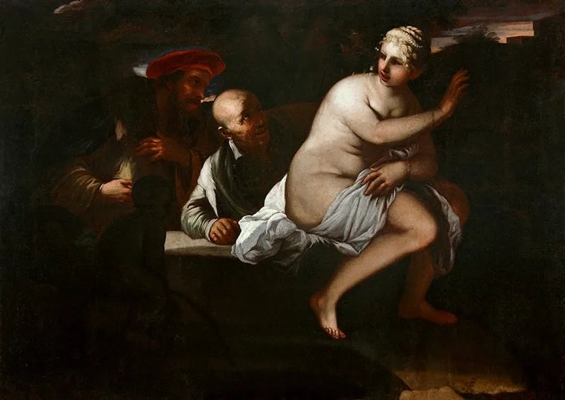 Suzanne et les vieillards - Luca Giordano image 1 reproduction de peinture à l’huile