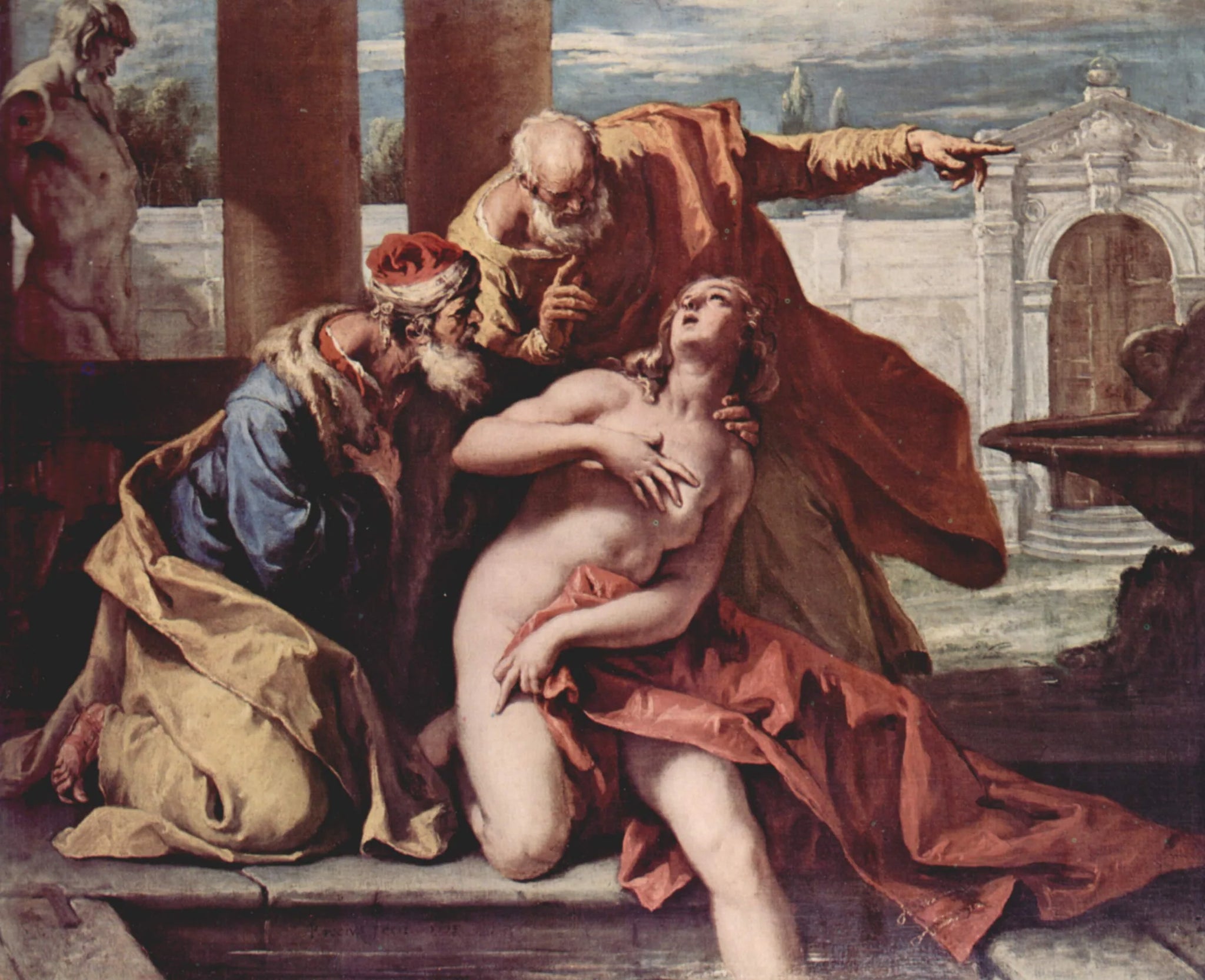 Suzanne et les vieillards - Sebastiano Ricci image 1 reproduction de peinture à l’huile