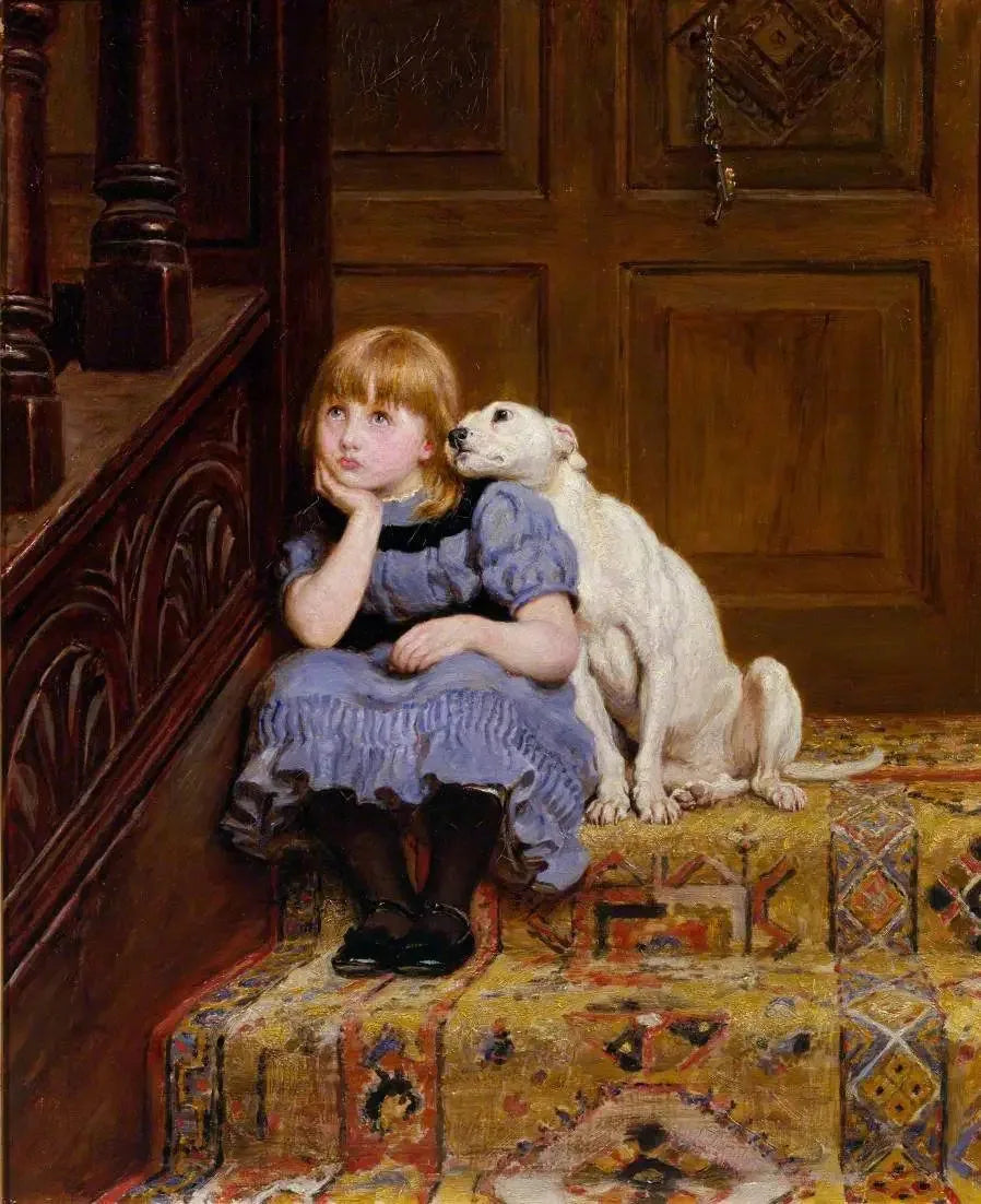 Sympathie - Briton Rivière image 1 copie de tableau peinte à la main