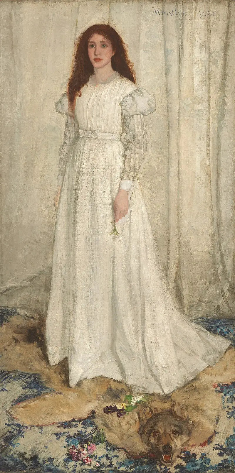 Symphonie en blanc n°1 : la jeune fille en blanc - James Abbott McNeill Whistler image 1 reproduction d’œuvre d’art à l’huile