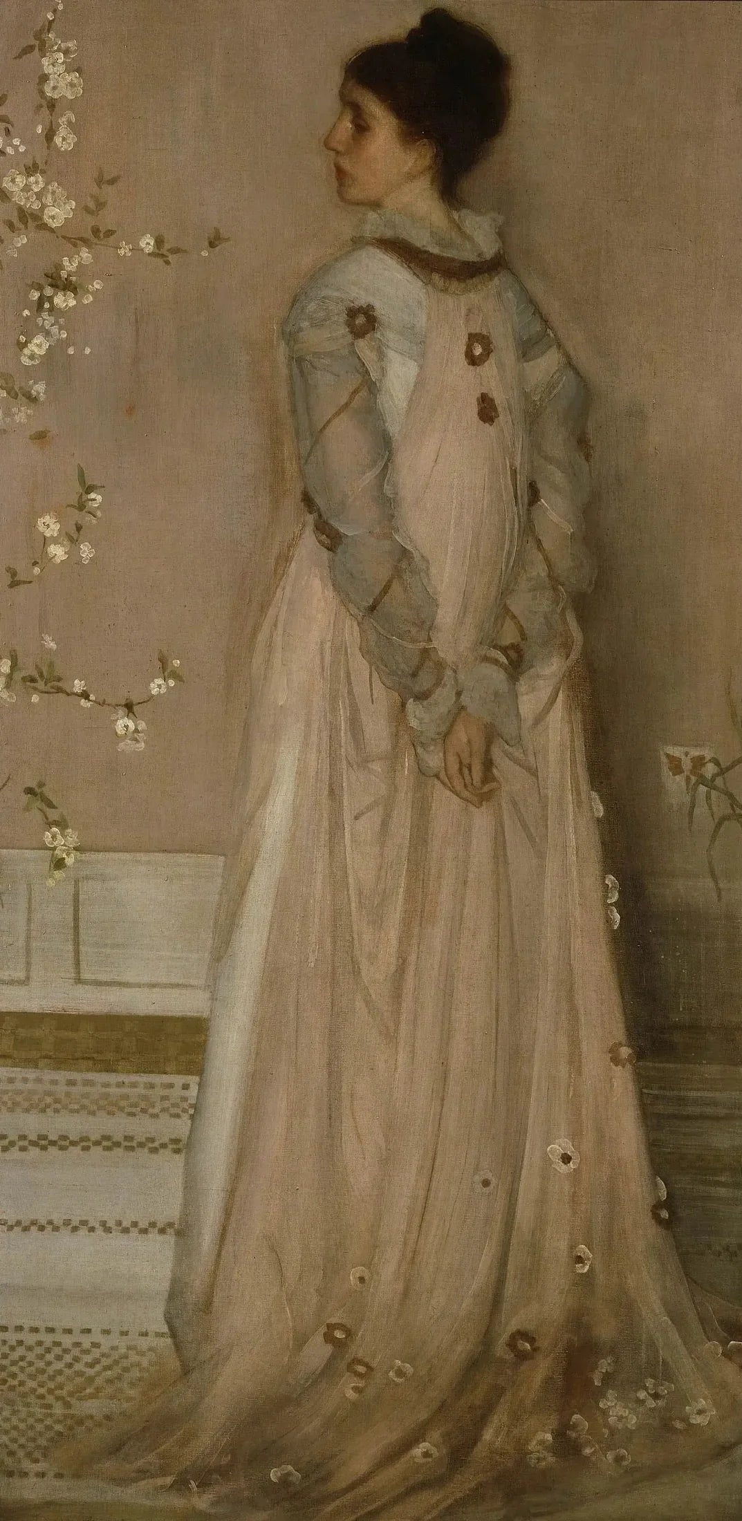 Symphonie en couleur chaise et rose - James Abbott McNeill Whistler image 1 reproduction de peinture à l’huile