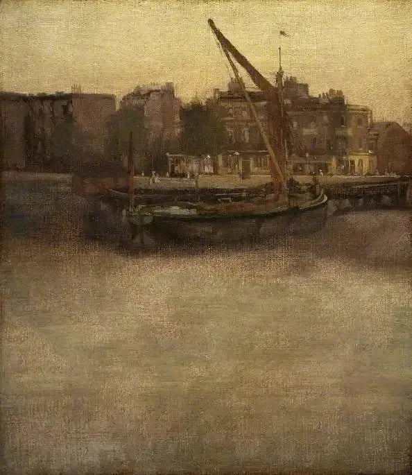 Symphonie en gris et marron : Lindsey Row, Chelsea - James Abbott McNeill Whistler