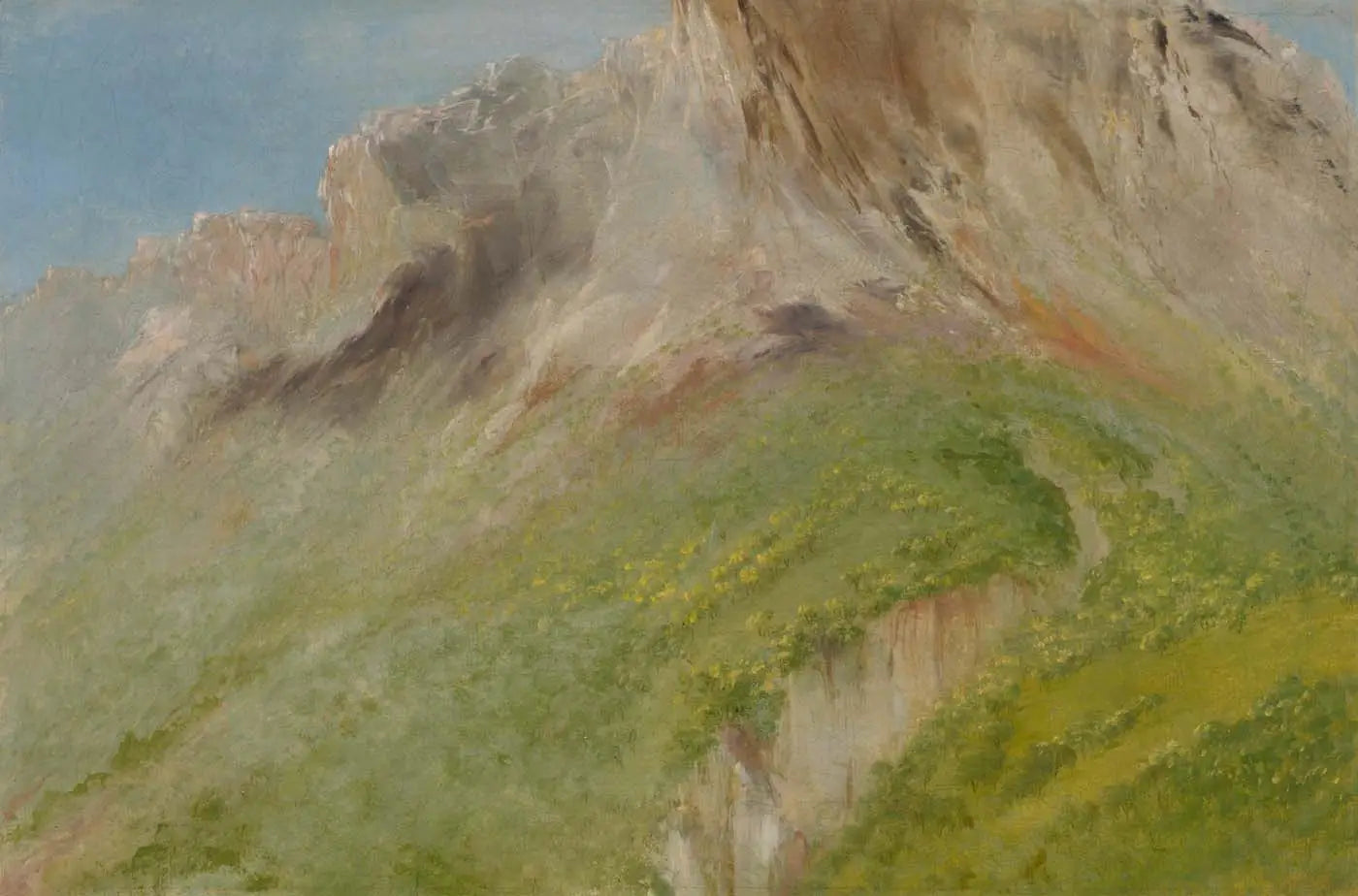 Ta-wa-que-nah, ou la montagne Rocheuse, près du village comanche - George Catlin image 1 copie peinte à la main à l’huile