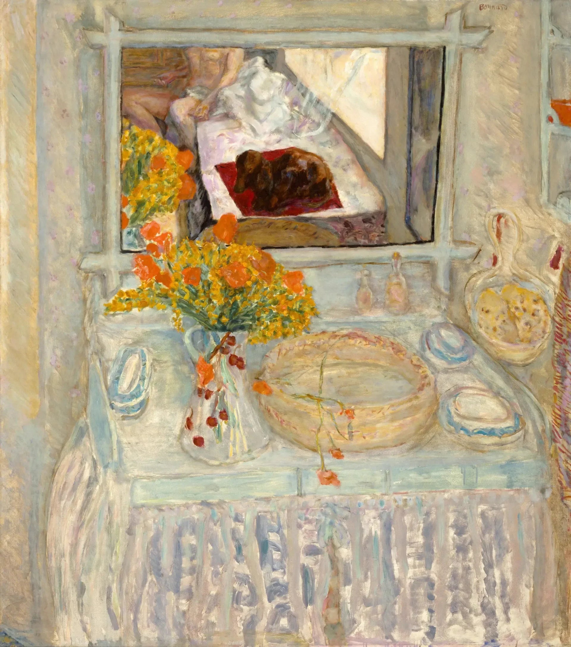 Table de toilette avec miroir - Pierre Bonnard image 1 reproduction d’œuvre d’art à l’huile