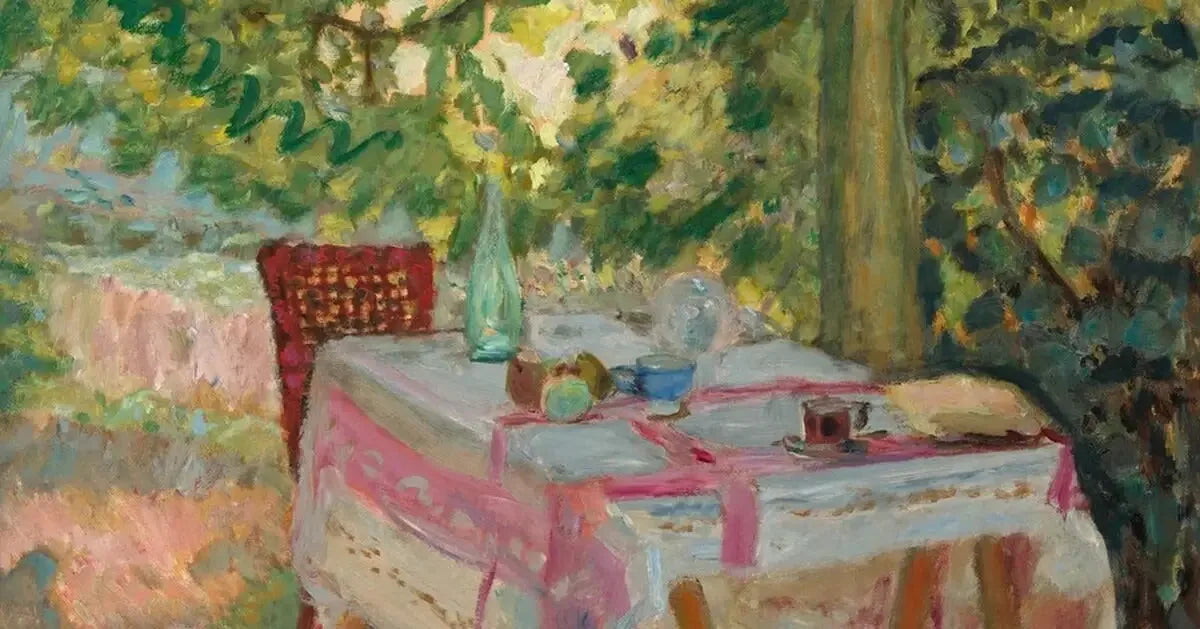 Table dressée dans un jardin - Pierre Bonnard image 1 reproduction de peinture à l’huile