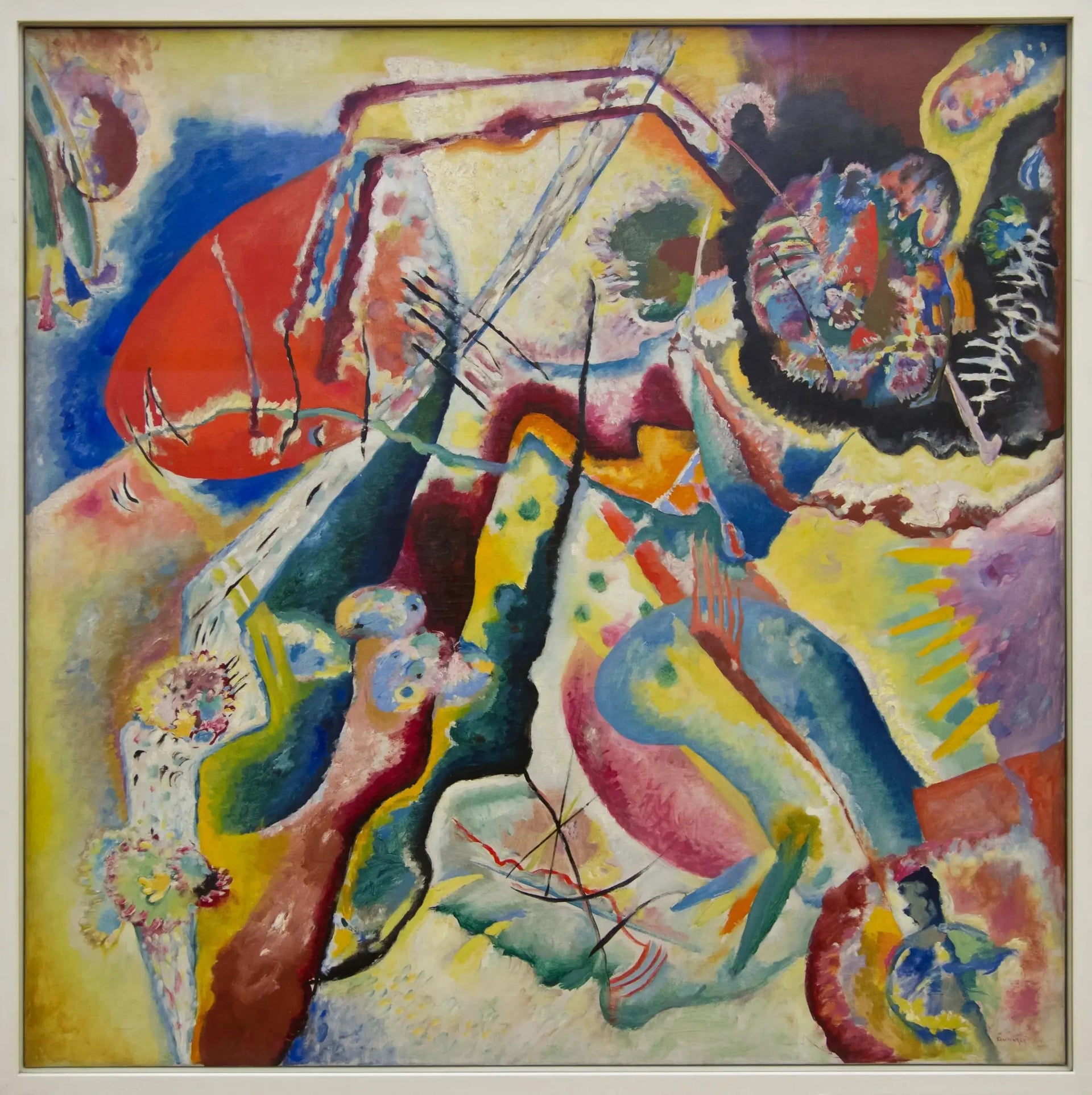 Tableau à la tache rouge - Vassily Kandinsky image 1 copie de tableau peinte à la main