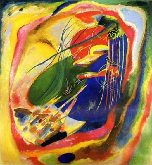 Tableau avec trois étoiles - Vassily Kandinsky image 1 copie peinte à la main à l’huile