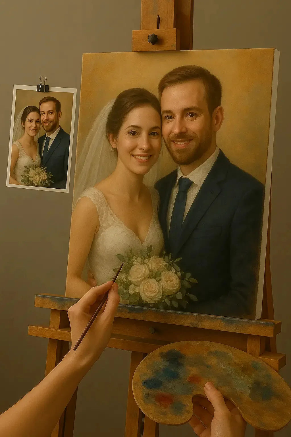 💍 Tableau de Mariage Personnalisable image 5 copie de tableau peinte à la main