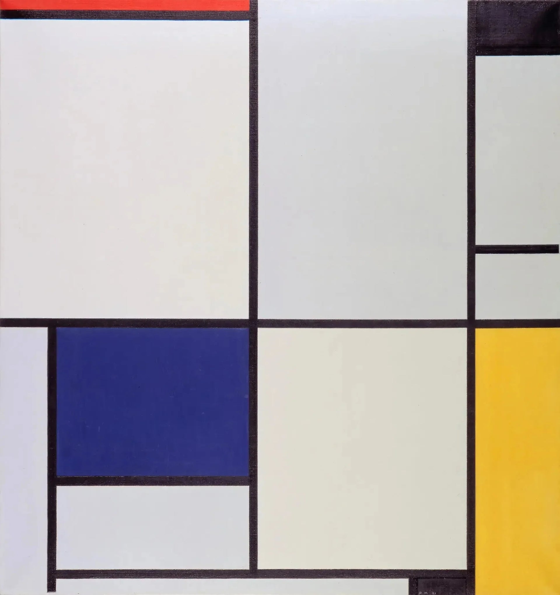 Tableau I - Piet Mondrian image 1 copie peinte à la main à l’huile