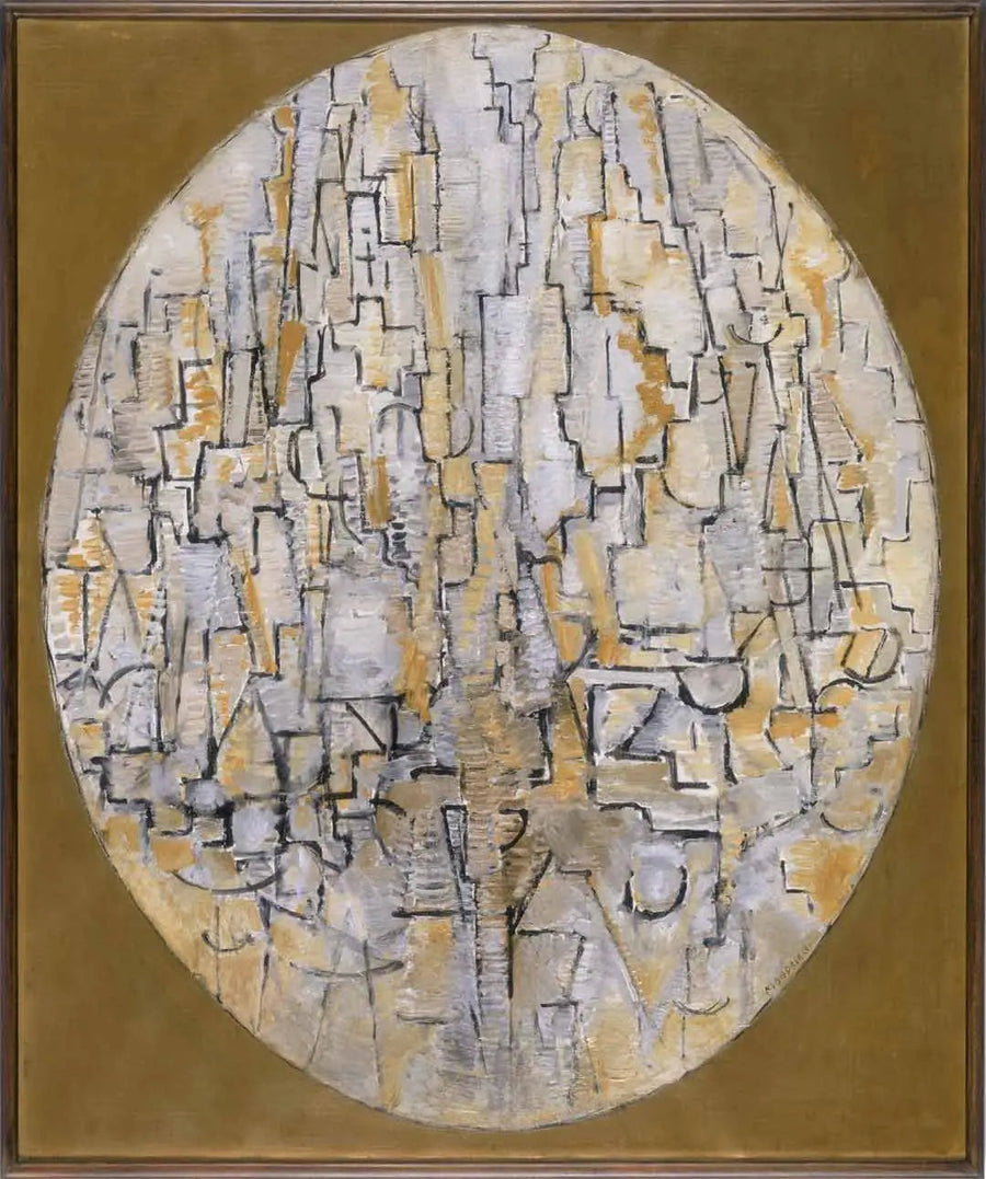 Tableau n° 3 : Composition dans un ovale - Piet Mondrian