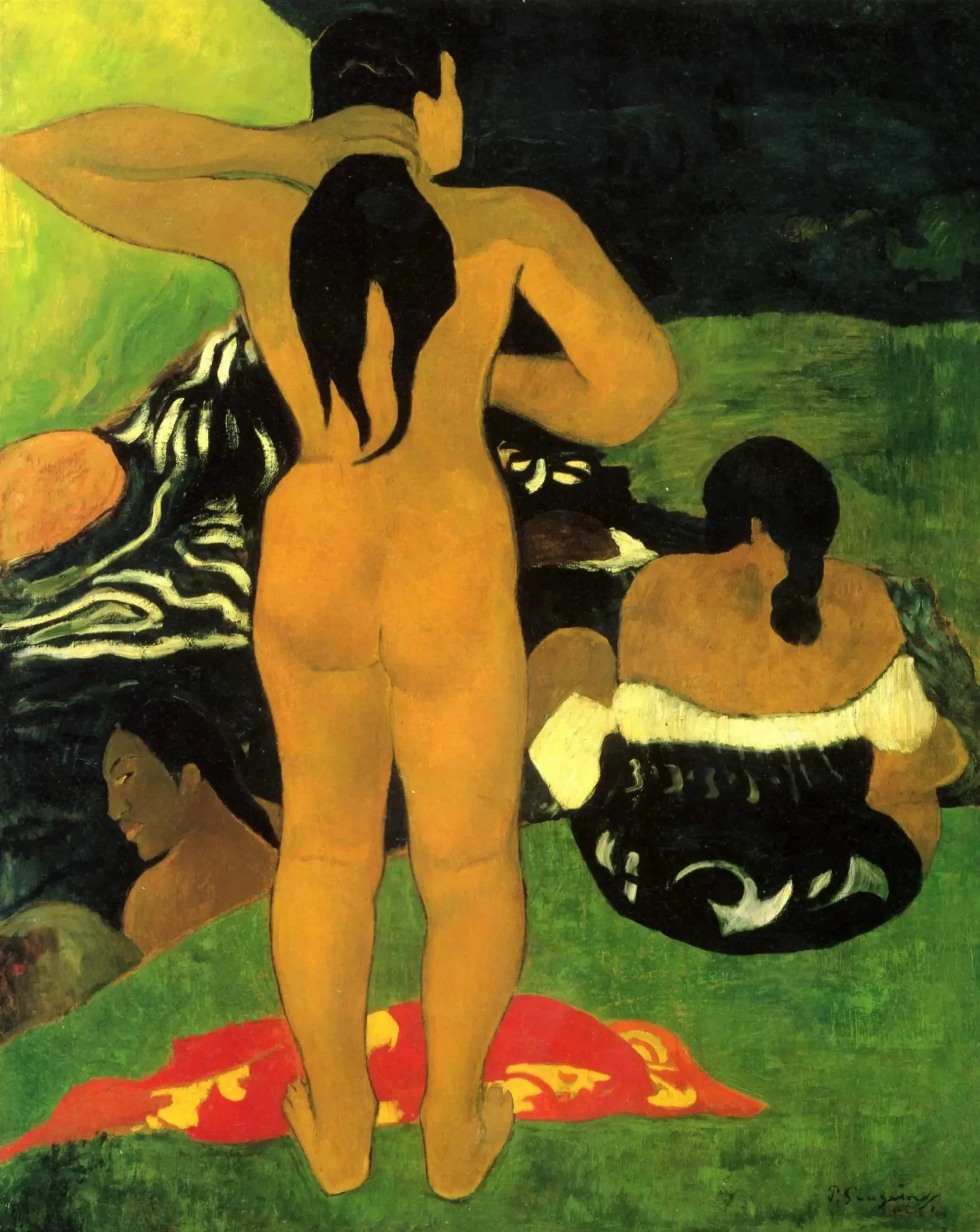 Tahitiennes sur la plage - Paul Gauguin image 1 copie peinte à la main à l’huile