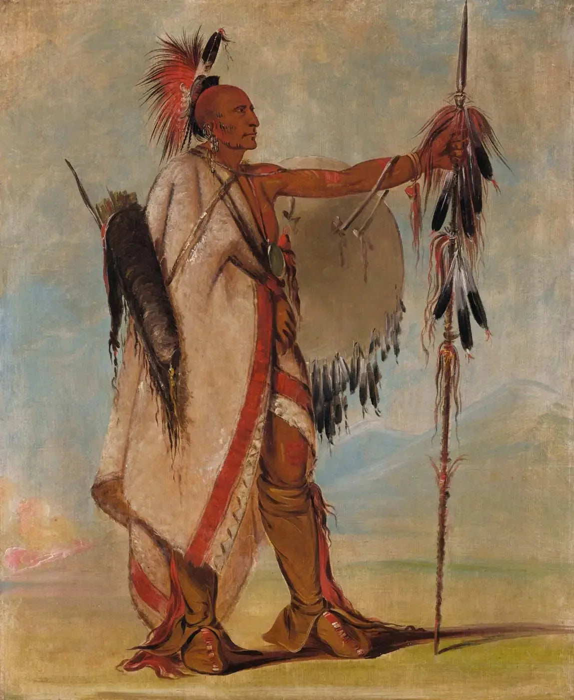 Tál-lee, un guerrier de distinction - George Catlin image 1 reproduction de peinture à l’huile