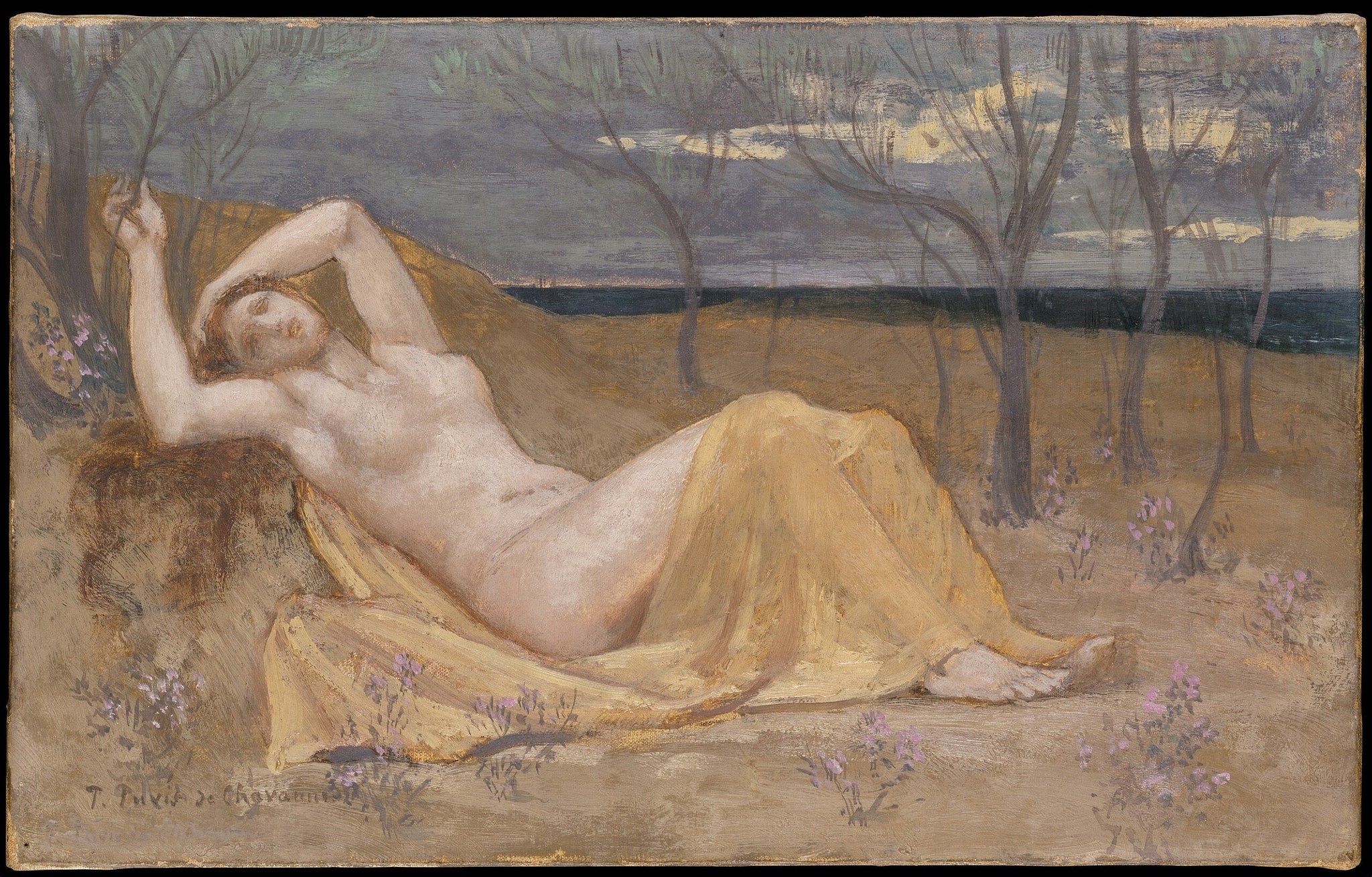Tamaris - Pierre Puvis de Chavannes image 1 reproduction de peinture à l’huile