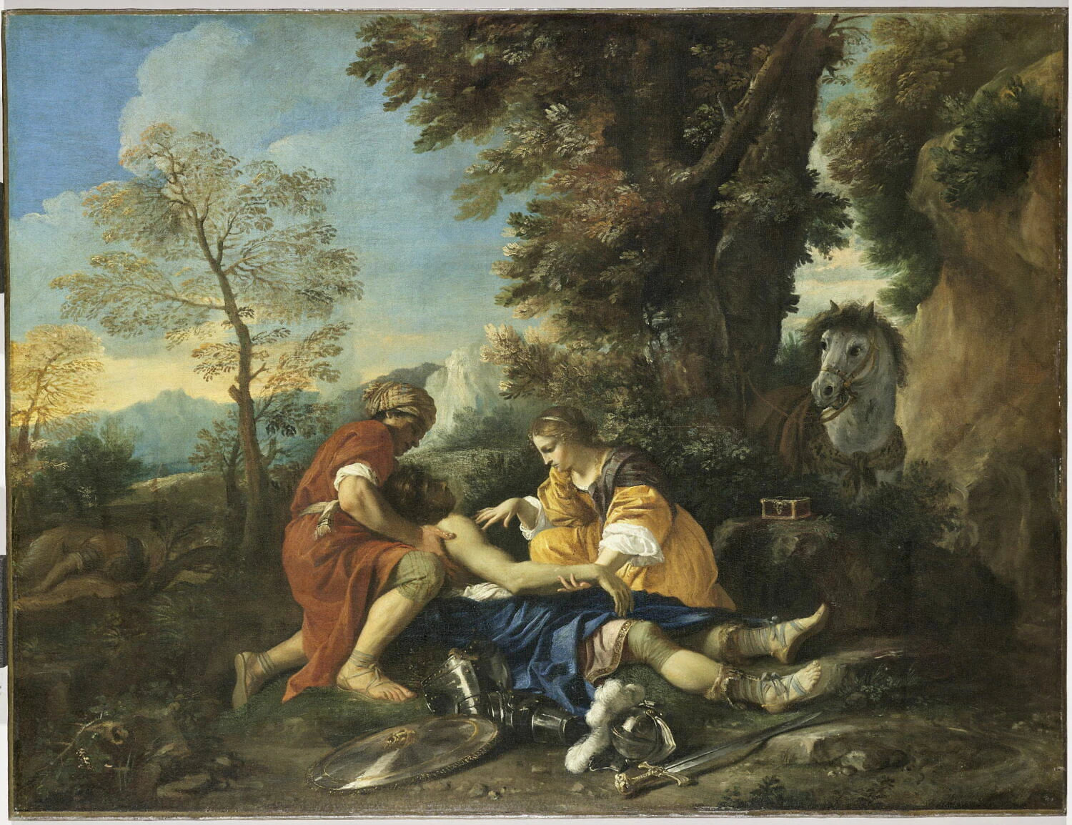 Tancrède soigné par Herminie et Vafrin - Pier Francesco Mola