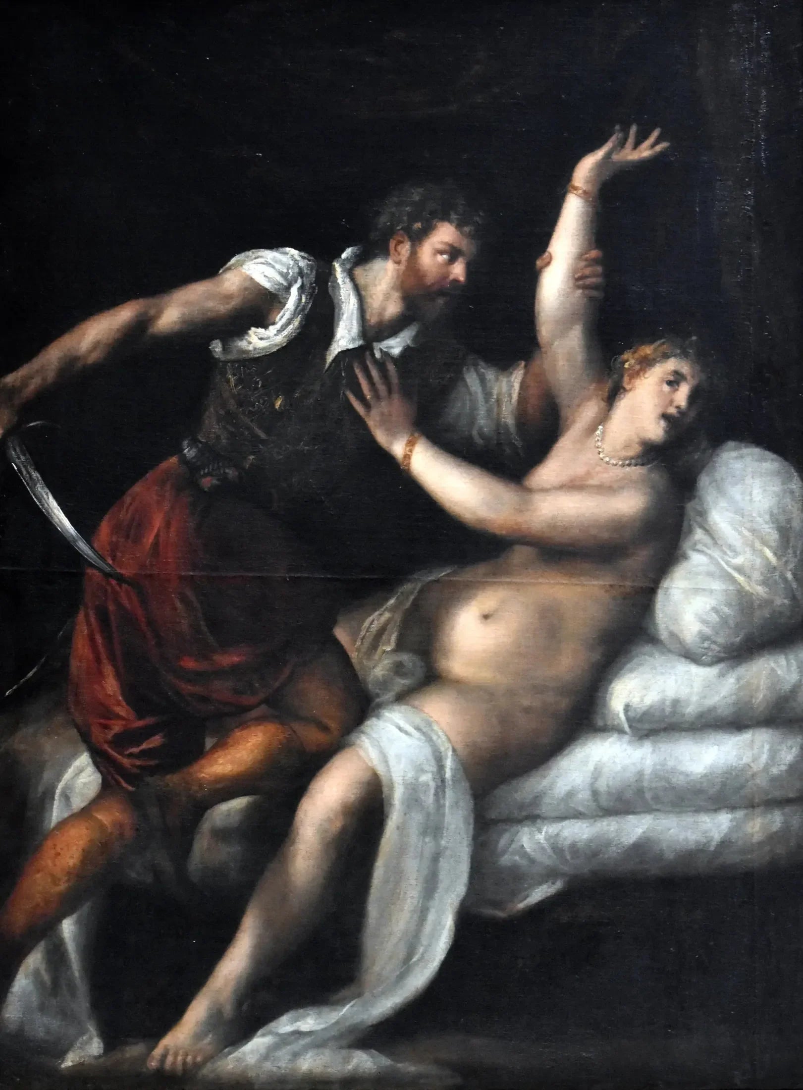 Tarquin et Lucrèce - Titian image 1 reproduction artisanale de tableau