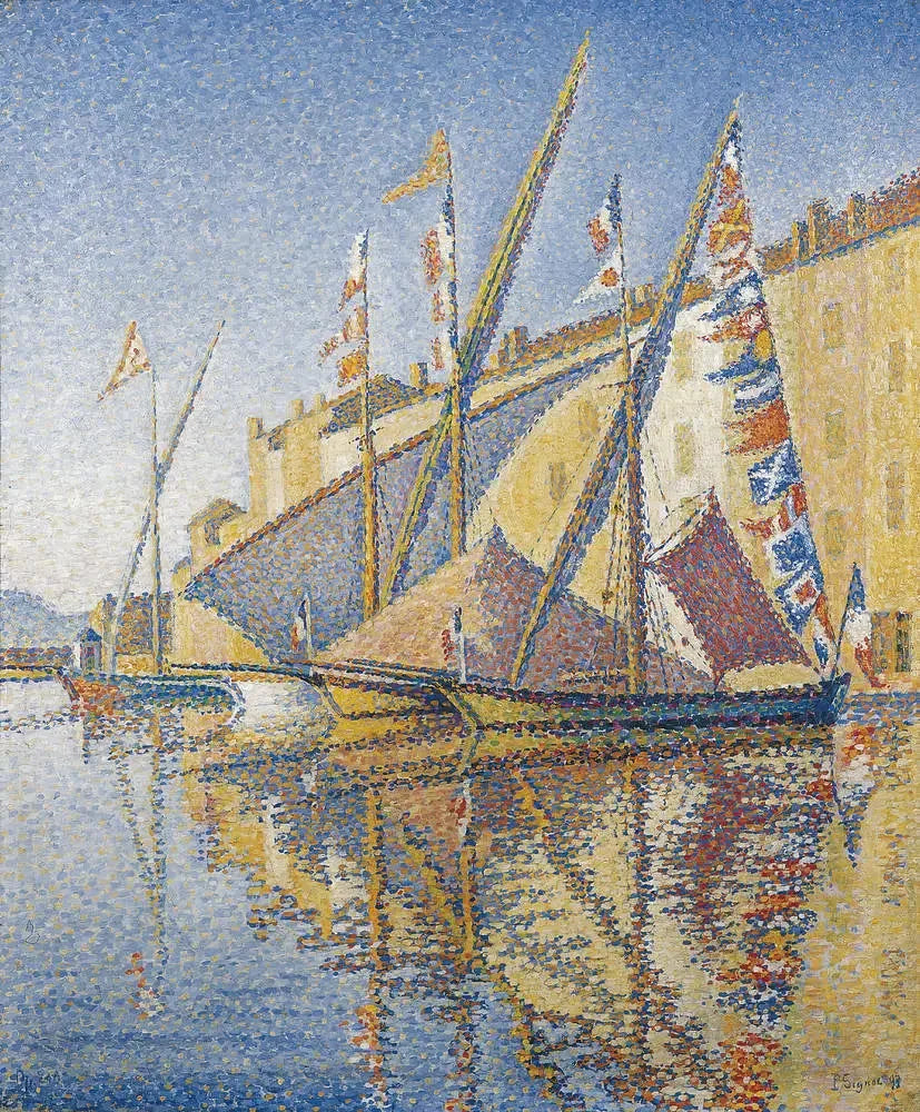 Tartanes pavoisées - Paul Signac image 1 copie de tableau peinte à la main