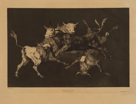 Taureaux - Francisco de Goya image 1 reproduction de peinture à l’huile