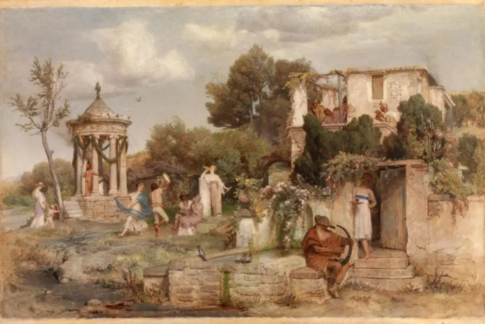 taverne à vin romaine - Arnold Böcklin image 1 reproduction réalisée par Alpha Reproduction