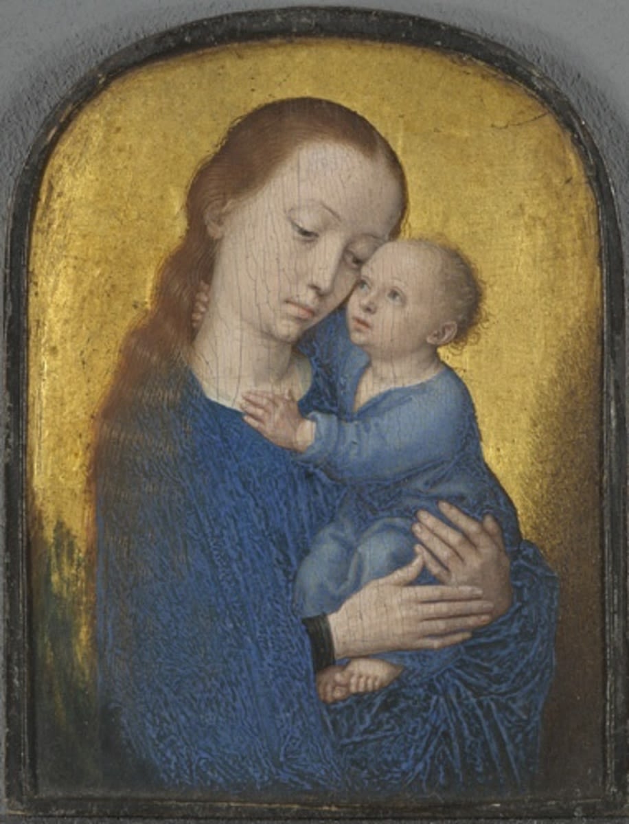 Teil eines Diptychons: Maria mit dem Kind - Gérard David image 1 tableau peint à l’huile sur toile