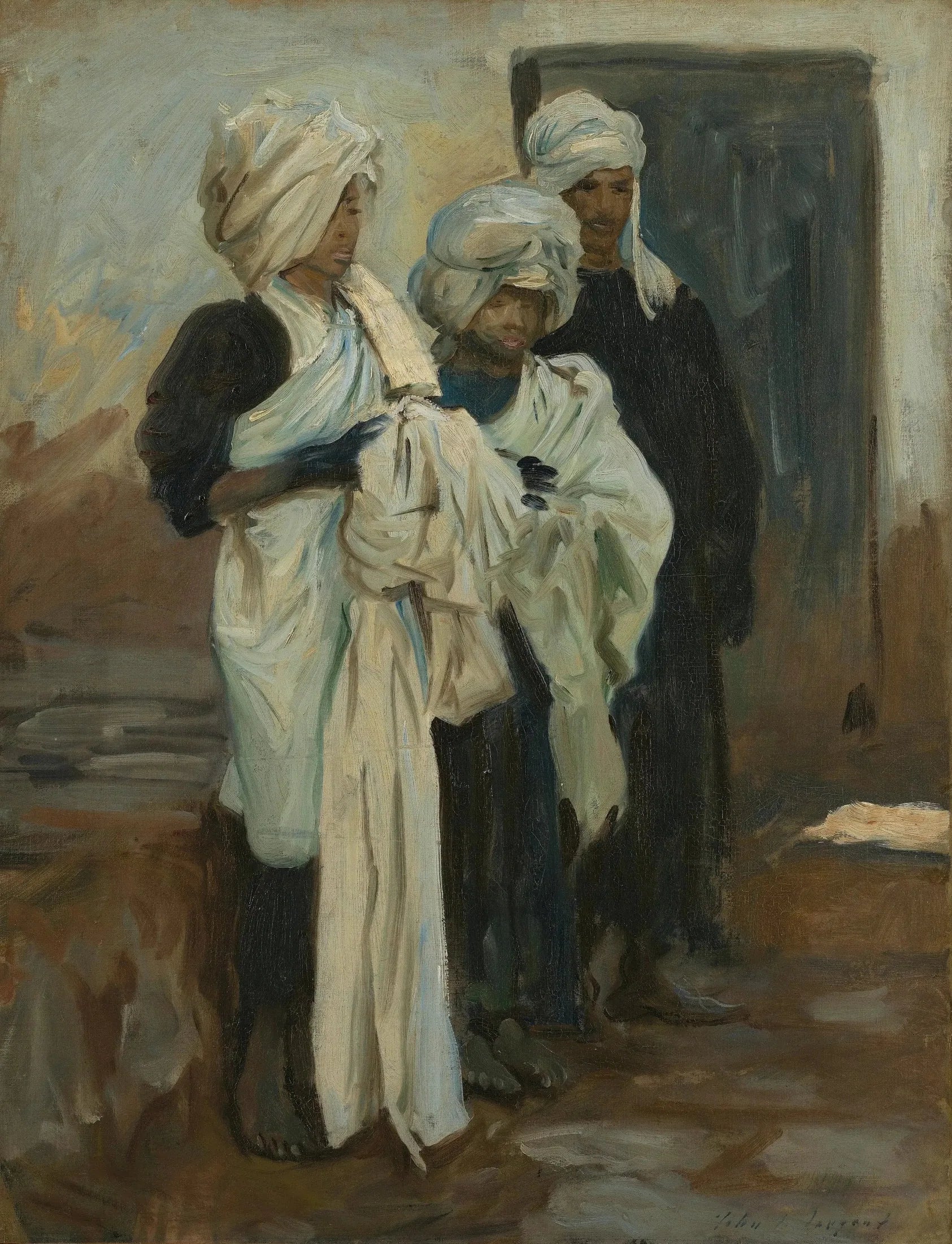 Teinturiers à l'indigo égyptiens - John Singer Sargent image 1 copie de tableau peinte à la main