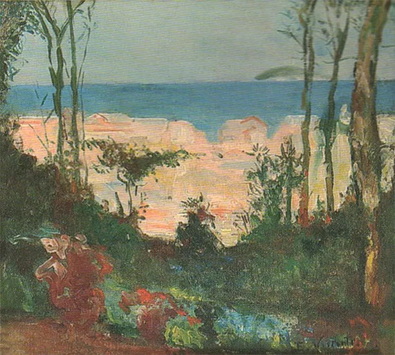 Telhados de Copacabana - Estudo para “A crisálida” - Eliseu Visconti image 1 copie de tableau peinte à la main