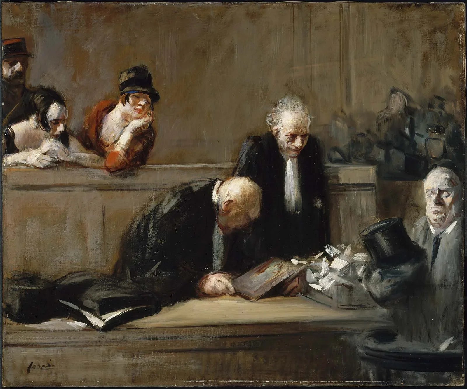 Témoin désorienté - Jean-Louis Forain image 1 tableau peint à l’huile sur toile