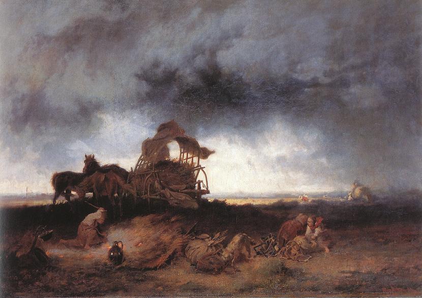 Tempête à la Puszta - Mihály Munkácsy image 1 reproduction artisanale de tableau