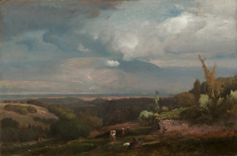 Tempête approchant des collines d'Alban - George Inness