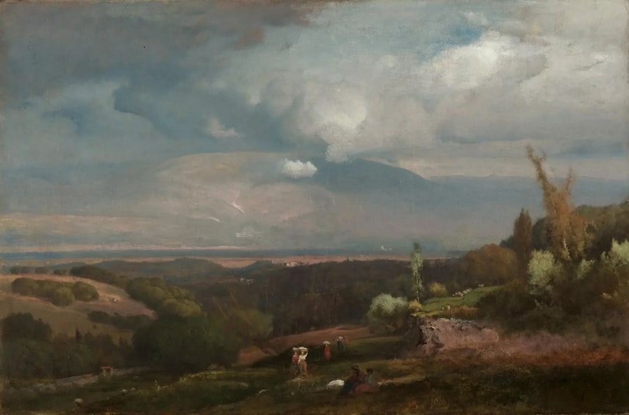 Tempête approchant des collines d'Alban - George Inness