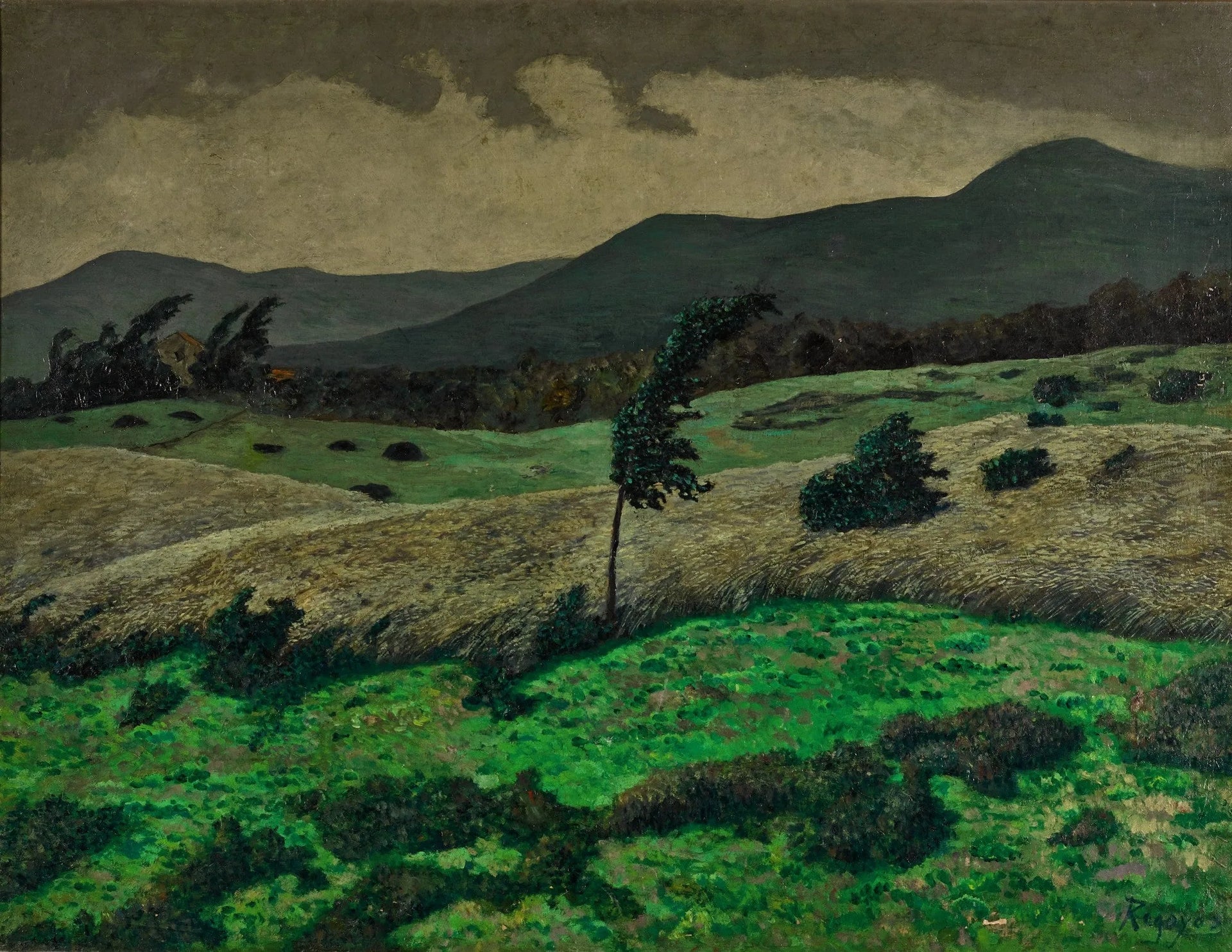 Tempête dans les Pyrénées - Darío de Regoyos image 1 reproduction de peinture à l’huile