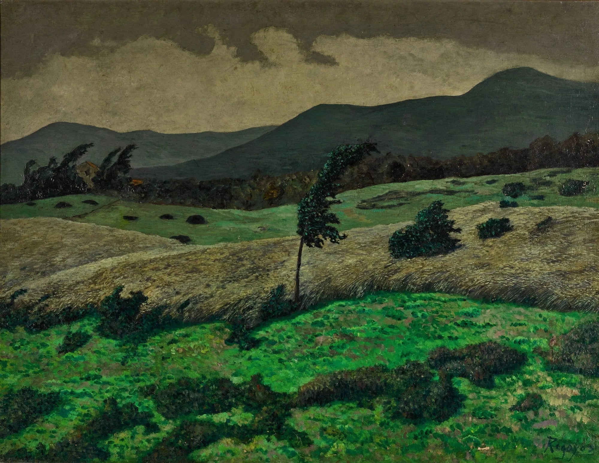 Tempête dans les Pyrénées - Darío de Regoyos image 1 reproduction de peinture à l’huile