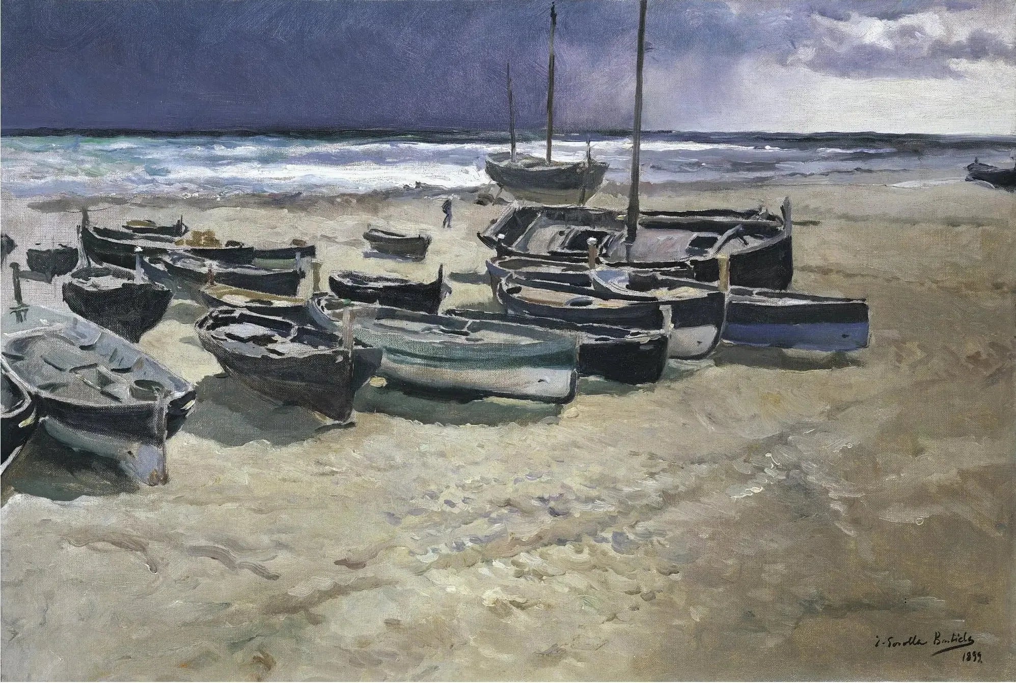 Tempête imminente, Valence - Joaquín Sorolla image 1 reproduction de peinture à l’huile