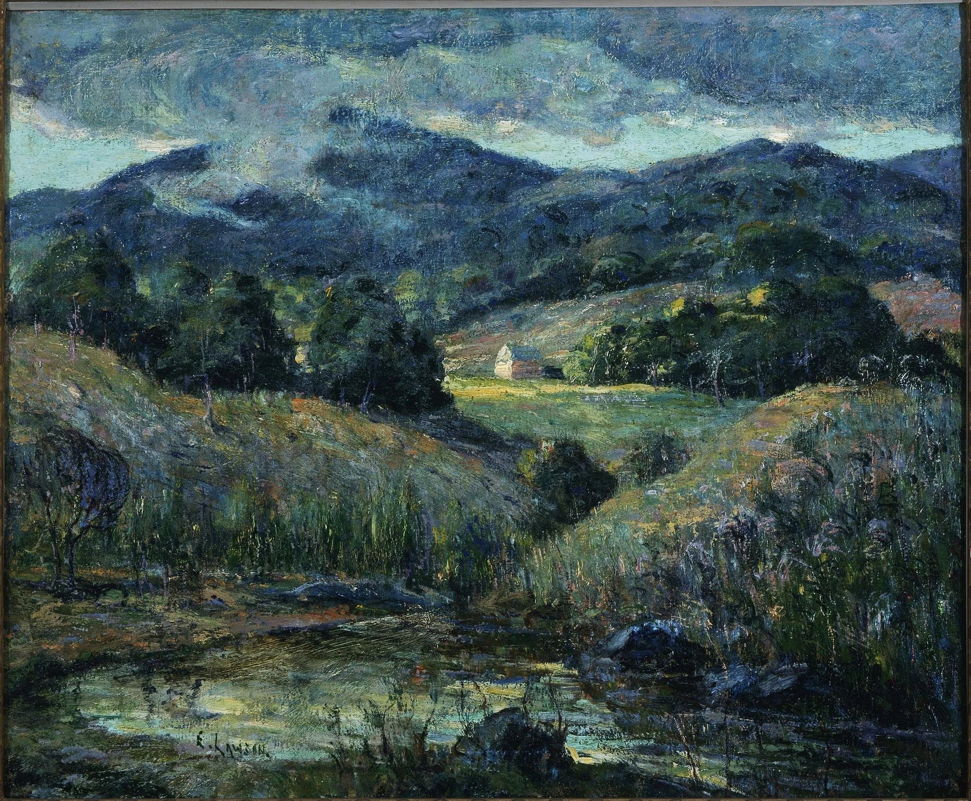 Tempête qui approche - Ernest Lawson image 1 reproduction d’œuvre d’art à l’huile