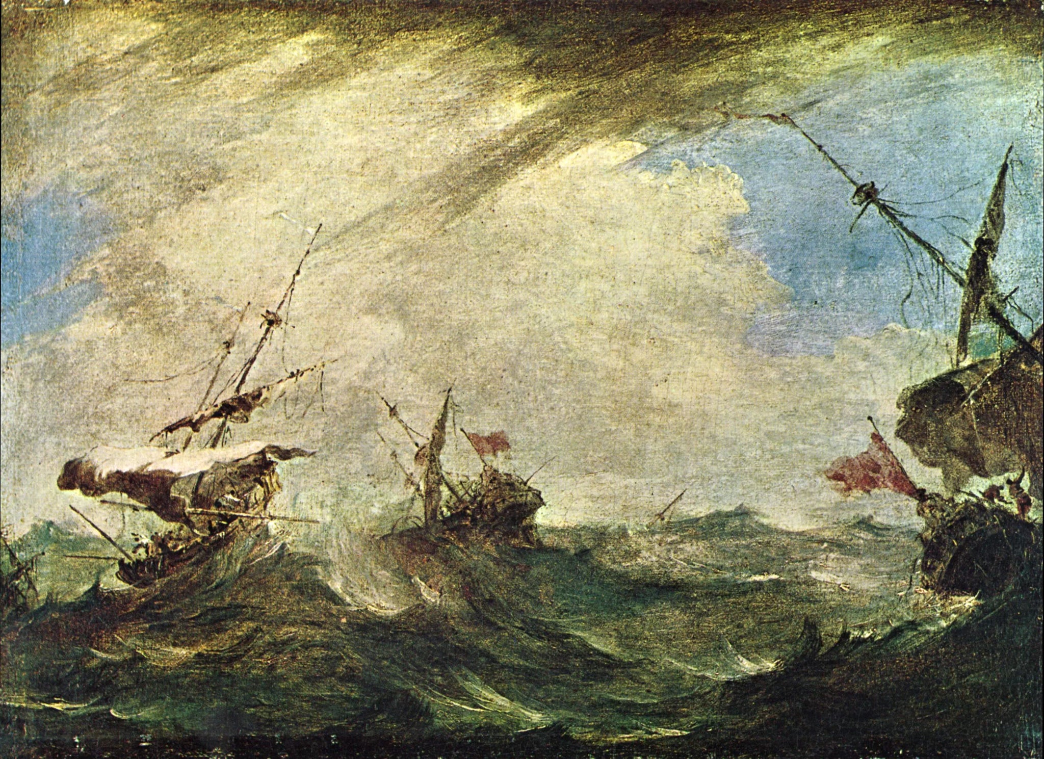 Tempête sur la mer - Francesco Guardi image 1 copie peinte à la main à l’huile
