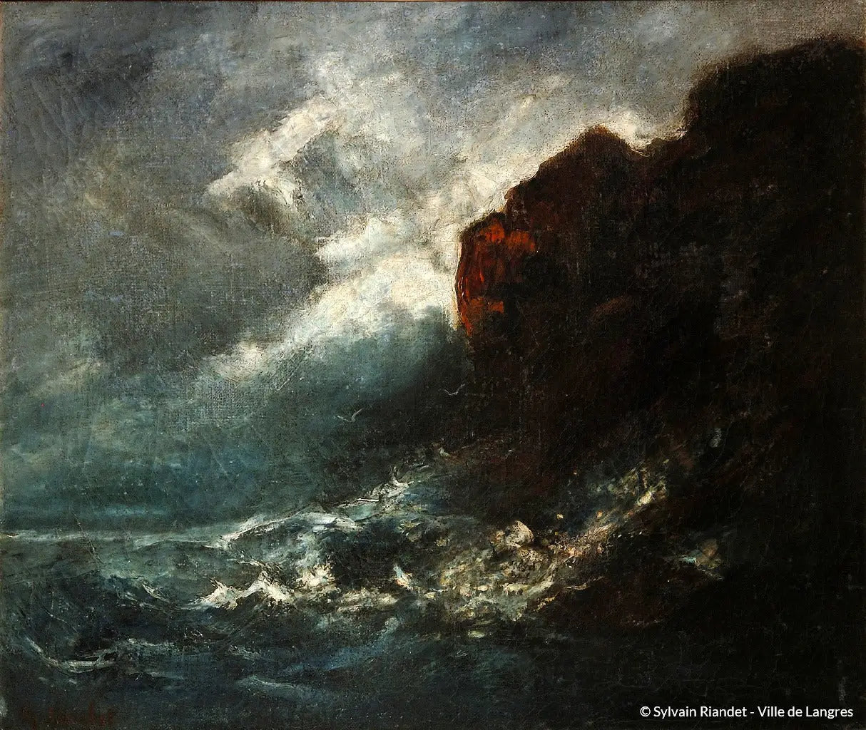 Tempête sur la mer - Gustave Courbet image 1 tableau peint à l’huile sur toile
