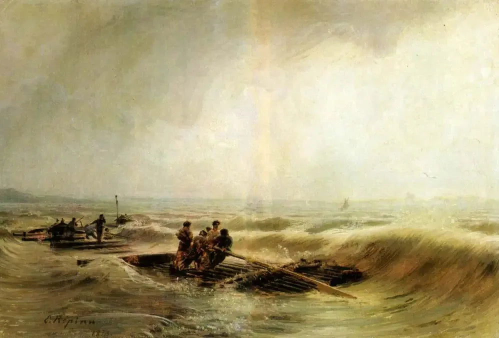 Tempête sur la Volga - Ilya Repin image 1 reproduction artisanale de tableau
