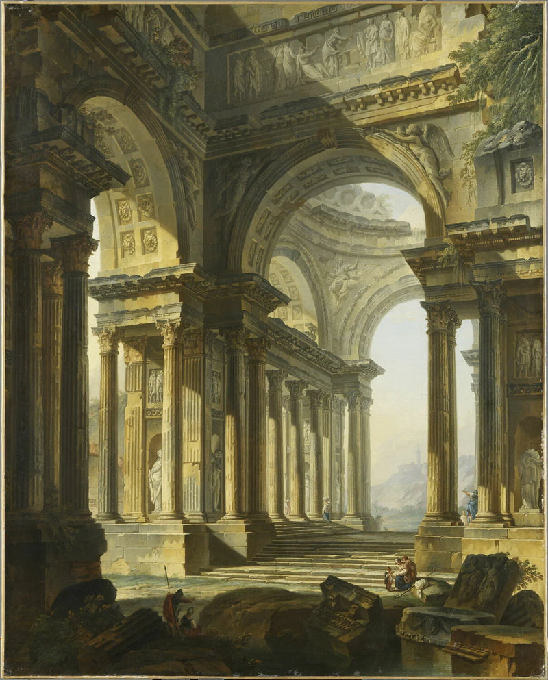 Un Temple en ruine - Pierre-Antoine Demachy