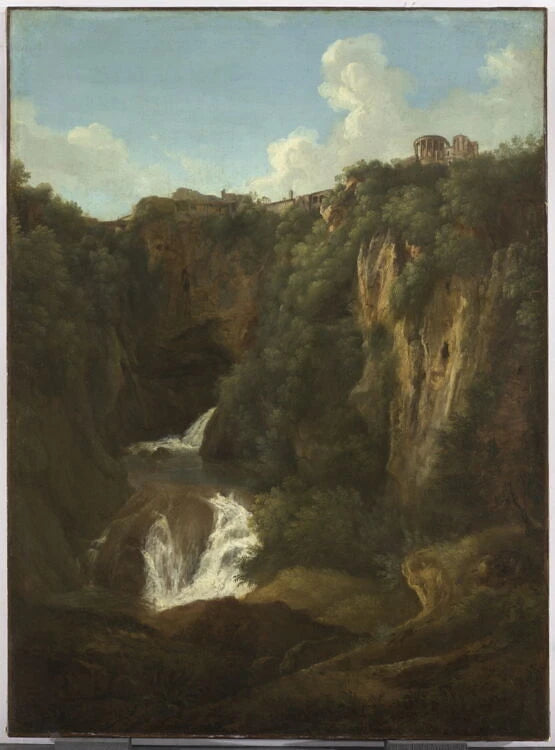 Le Temple de la Sibylle et les cascades de Tivoli - Giovanni Battista Busiri