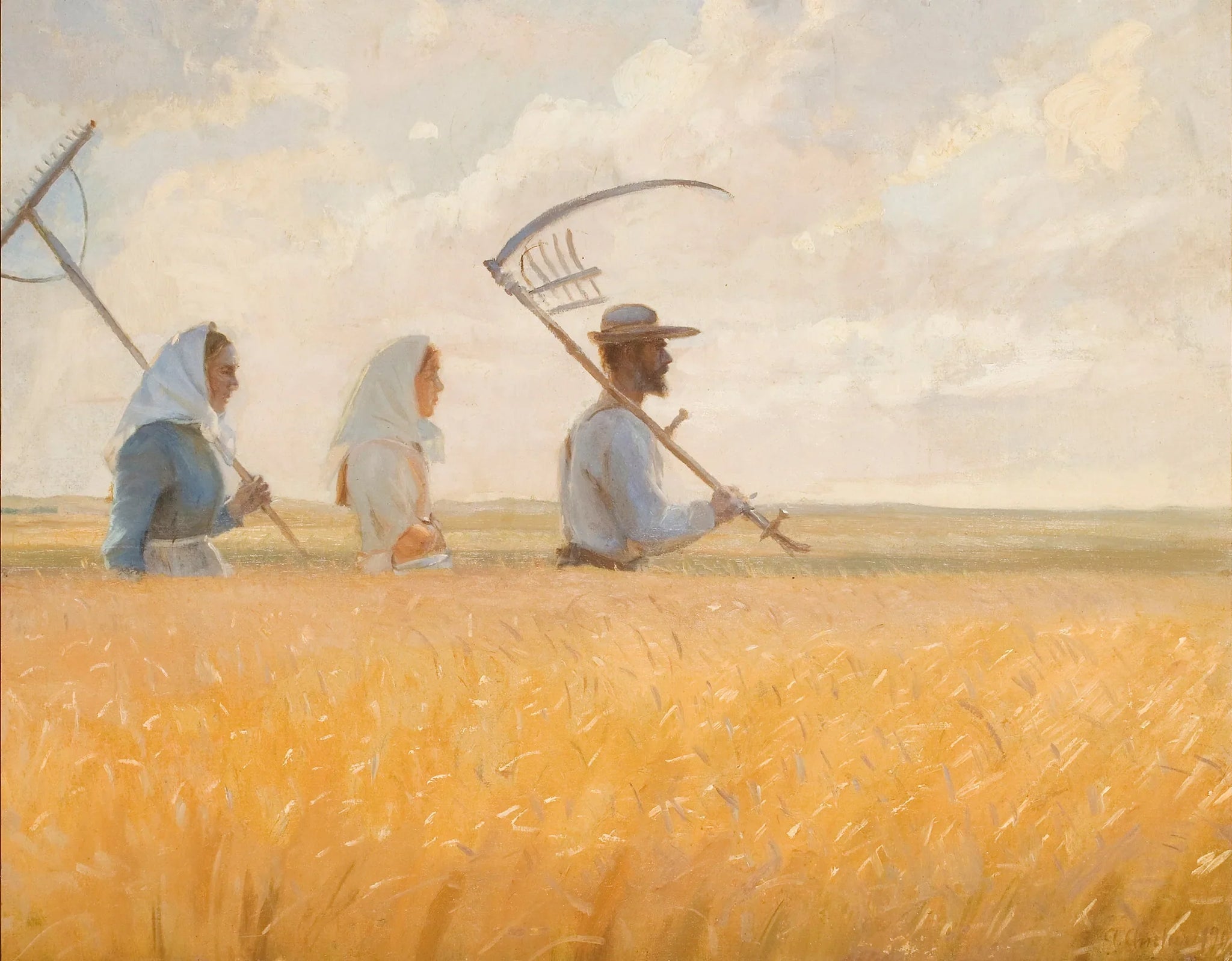 Temps des récoltes - Anna Ancher image 1 copie de tableau peinte à la main