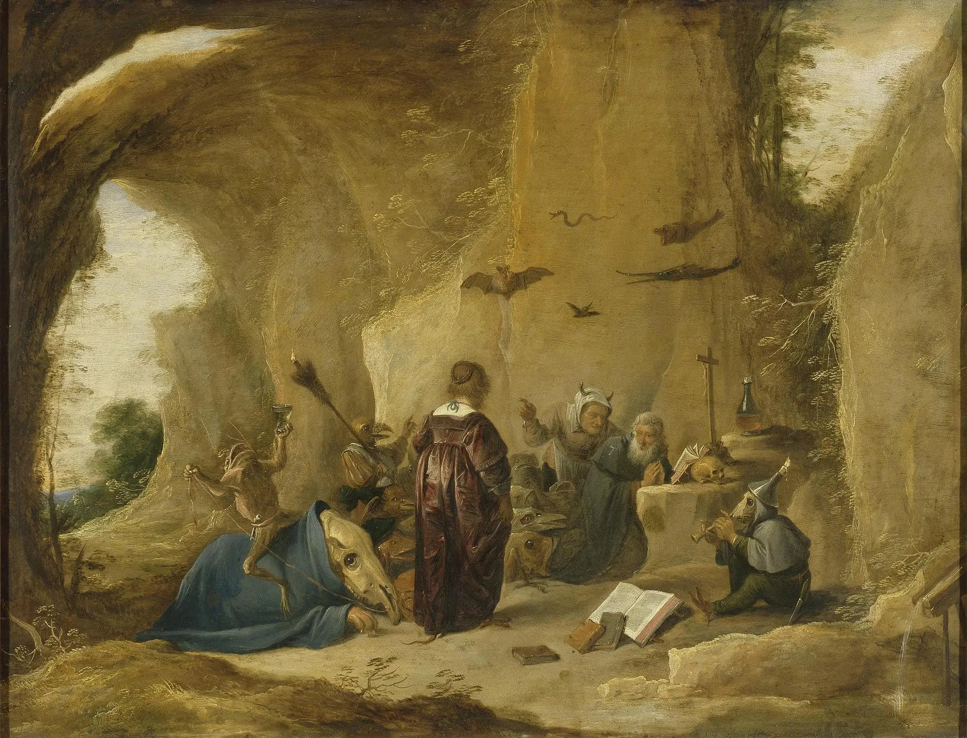 Tentation de saint Antoine - David Teniers le Jeune image 1 copie de tableau peinte à la main