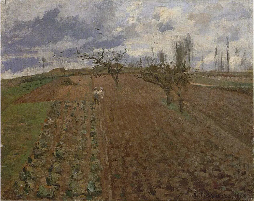 Terres travaillées près d'Osny - Camille Pissarro image 1 tableau peint à l’huile sur toile