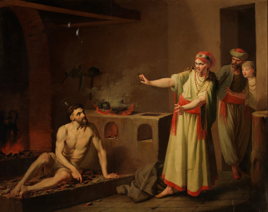 Le test décisif. Saint François couché sur les braises - Zacarías González Velázquez