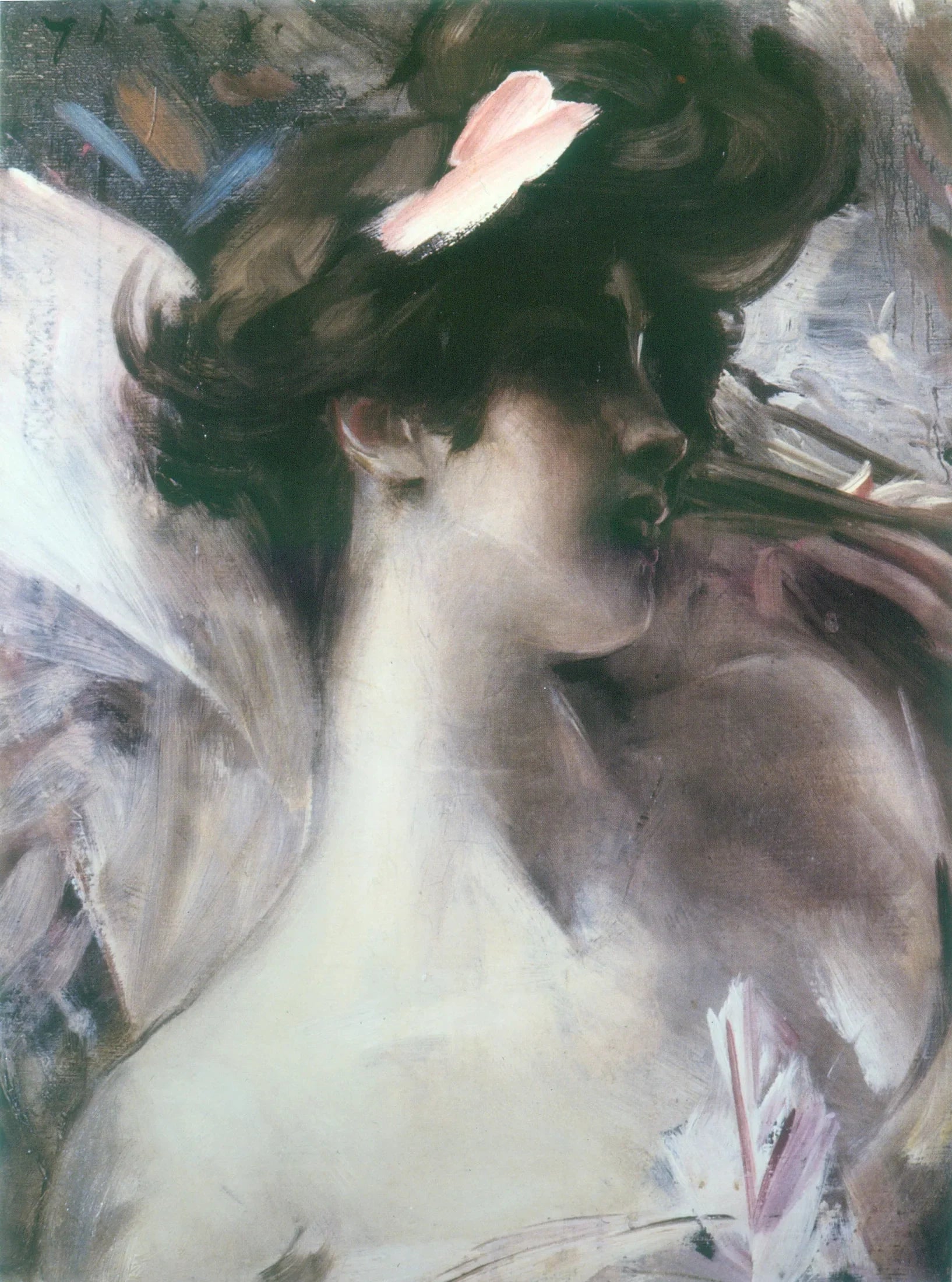 Testa di giovane su fondo rosa - Giovanni Boldini image 1 reproduction réalisée par Alpha Reproduction