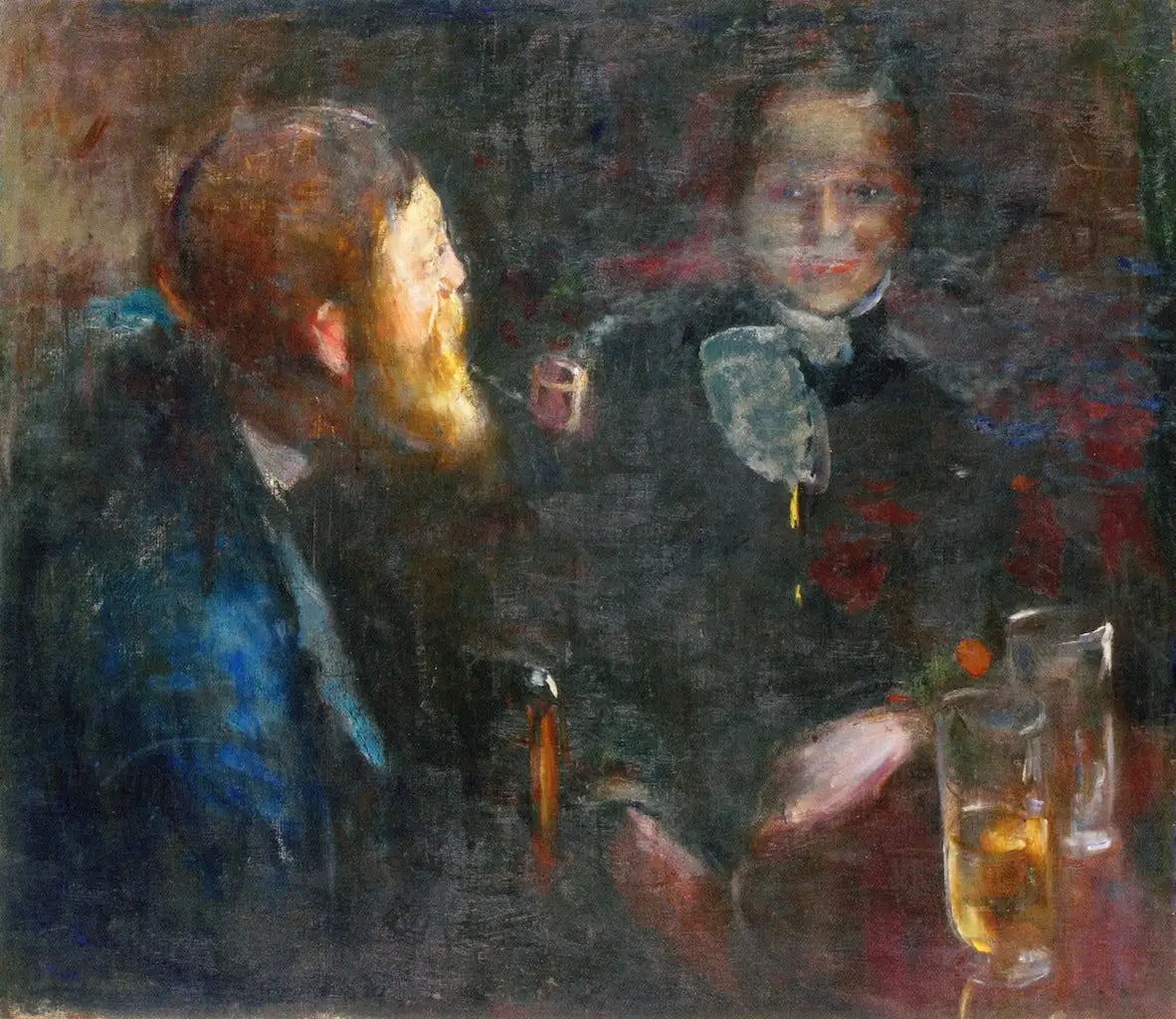 Tête-à-tête - Edvard Munch image 1 reproduction d’œuvre d’art à l’huile
